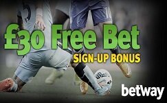 Betway Casino £30 Free Bet Sign Up Bonus