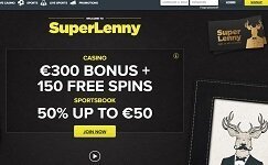 50% Upto £50 Free Sports Book Super Lenny