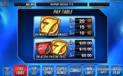 Super Gold 7's Slot Machine