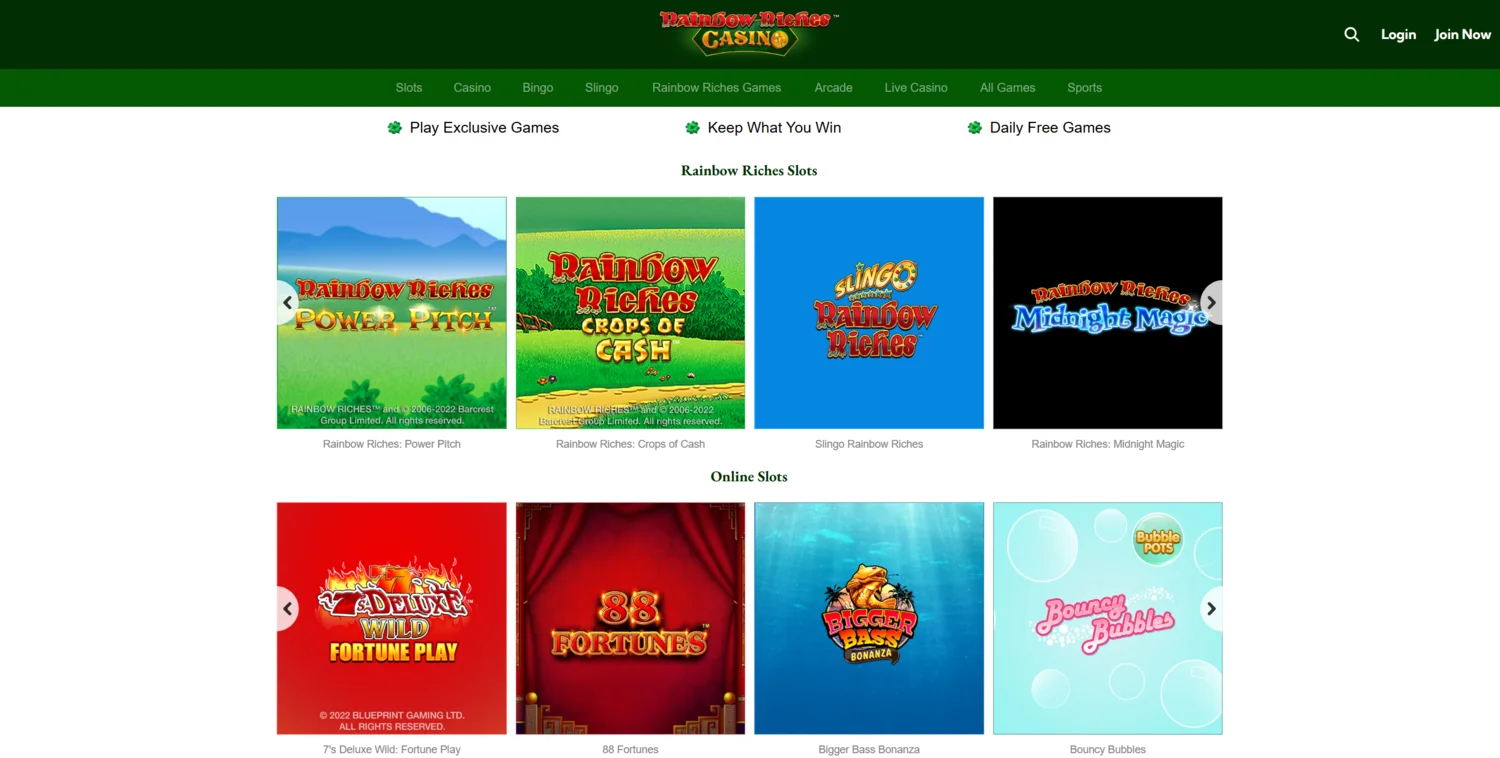 Rainbow Riches Casino UK